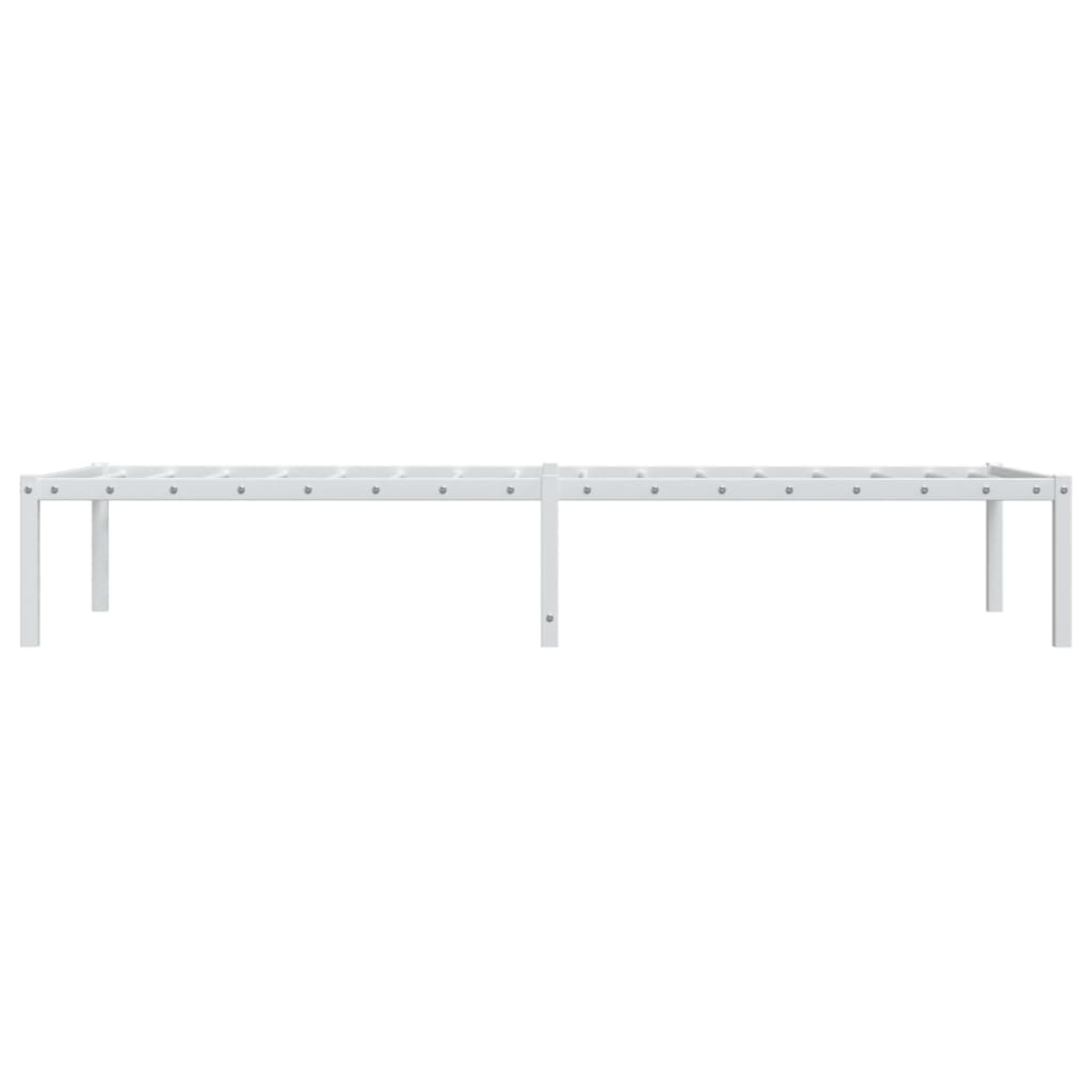 Estrutura de cama 75x190 cm metal branco