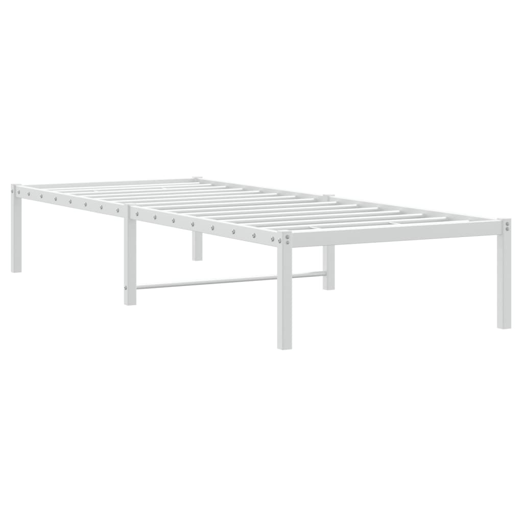 Estrutura de cama 75x190 cm metal branco