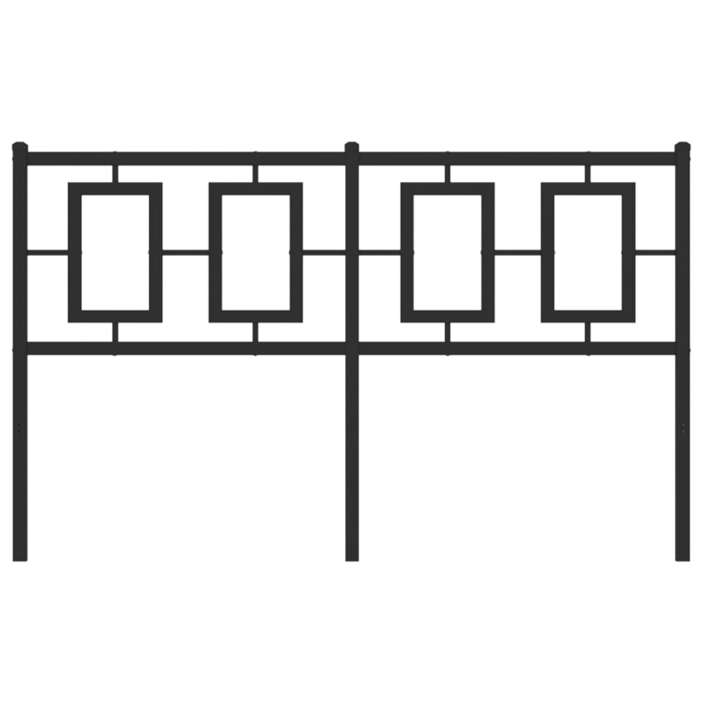 Cabeceira de cama 140 cm metal preto