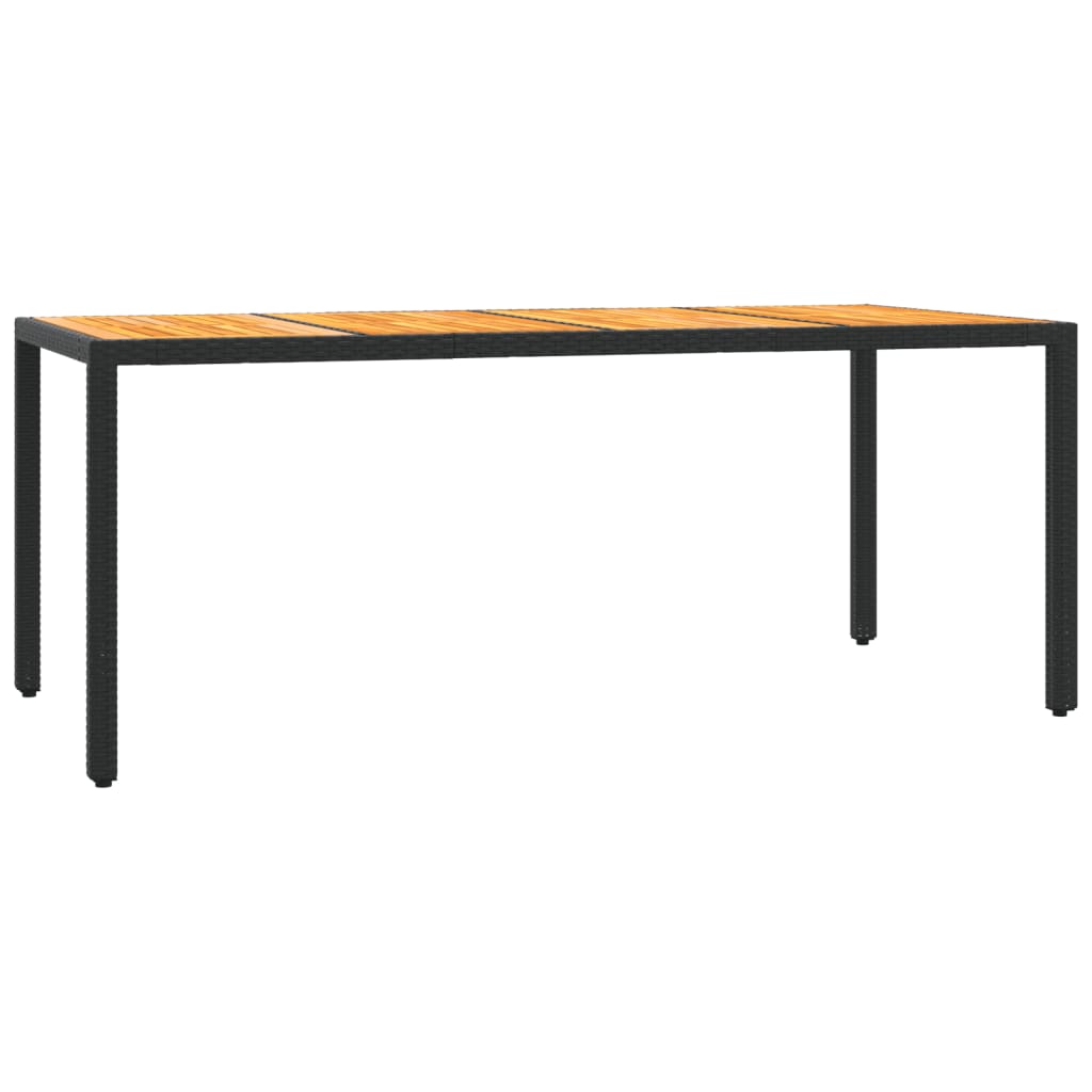 7 pcs conjunto de jantar p/ jardim c/ almofadões vime PE preto