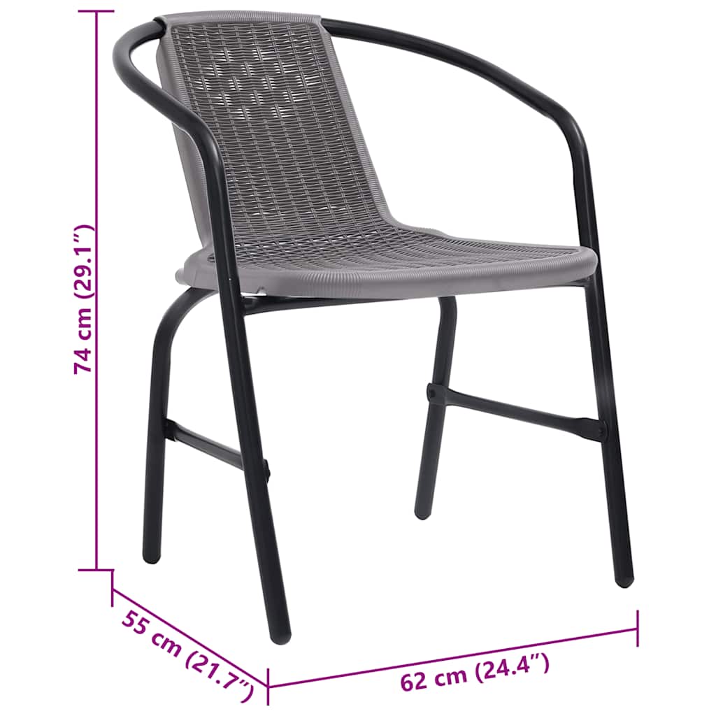 7 pcs conjunto de jantar p/ jardim com almofadões vime PE bege