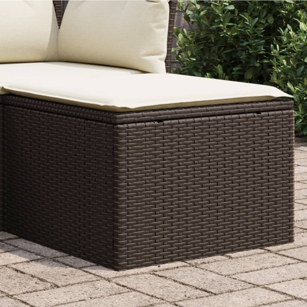 Banco de jardim com almofadão 55x55x37 cm vime PE castanho