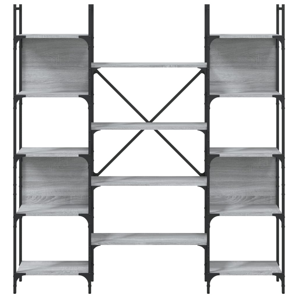 Estante 155,5x24x166,5 cm derivados de madeira cinzento sonoma