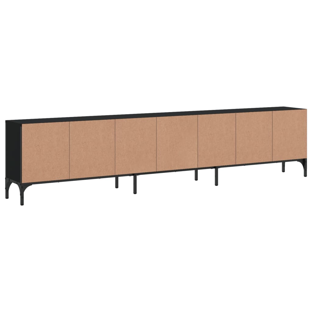 Móvel de TV c/ gaveta 200x25x44 cm derivados de madeira preto
