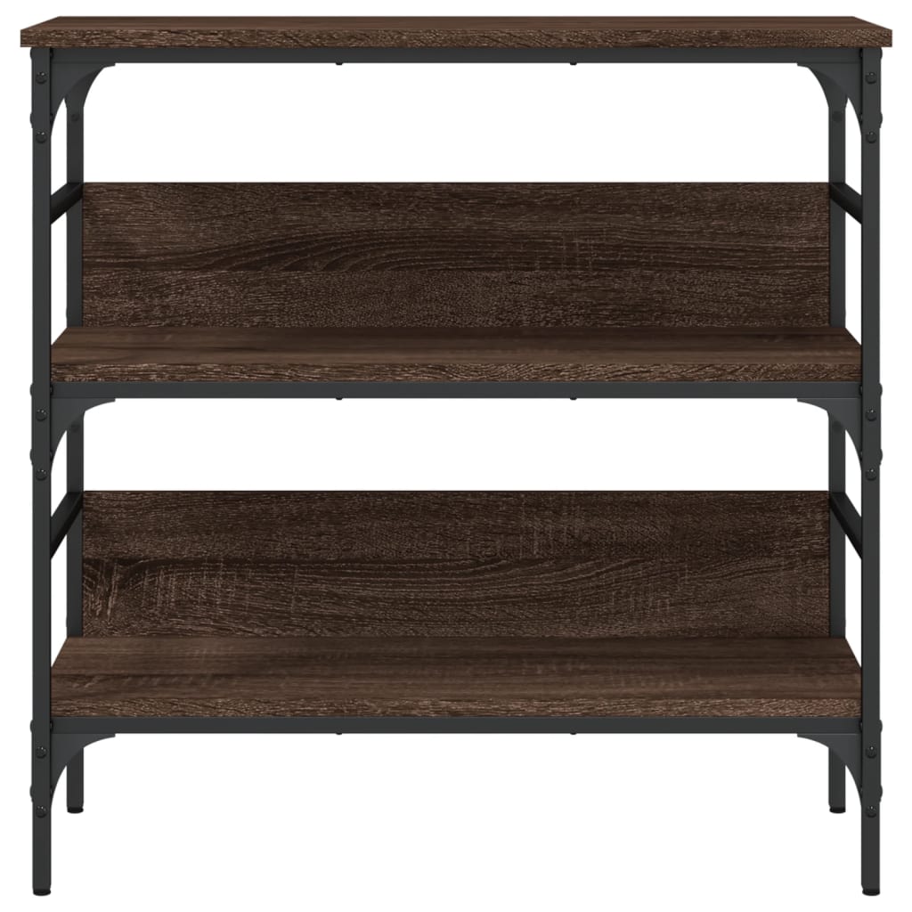 Mesa consola 75x32x75 cm derivados madeira carvalho castanho