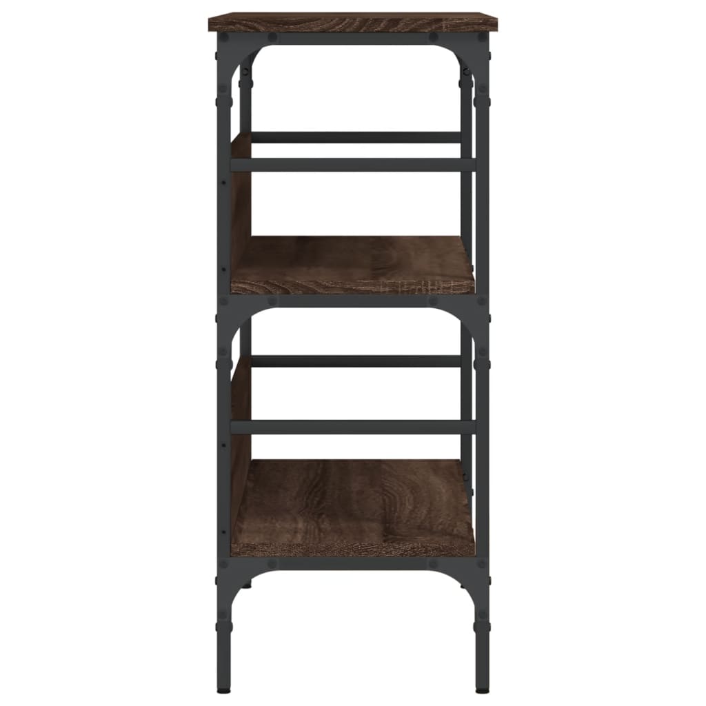 Mesa consola 75x32x75 cm derivados madeira carvalho castanho