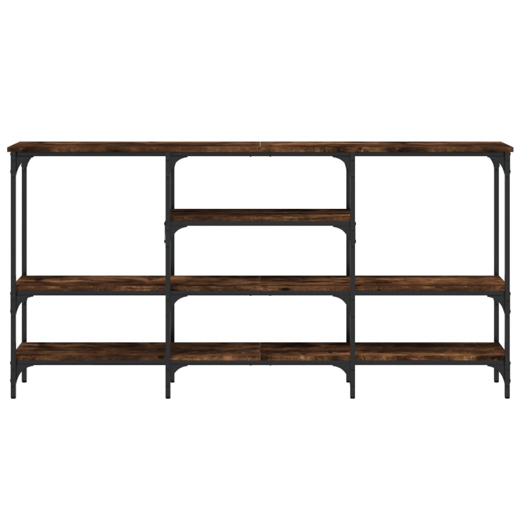 Mesa consola 160x29x80 cm derivados de madeira carvalho fumado