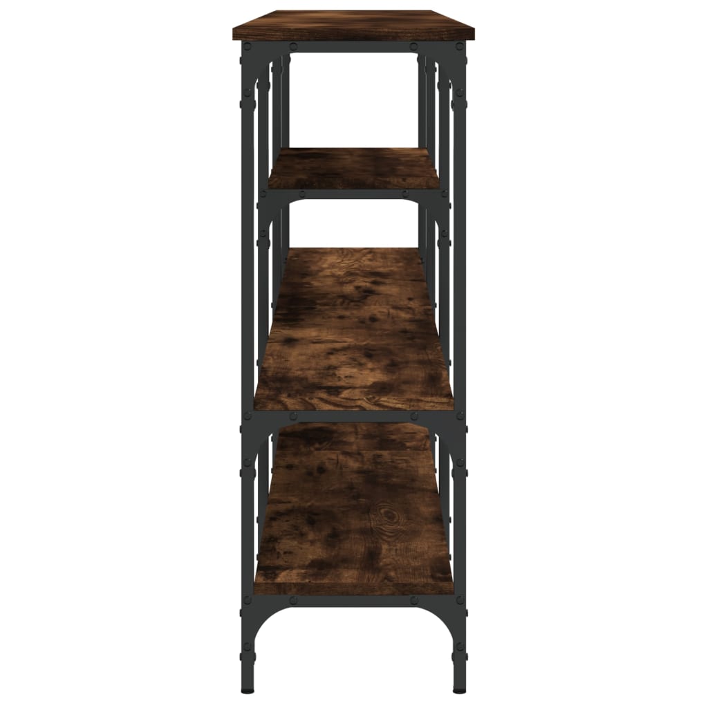 Mesa consola 160x29x80 cm derivados de madeira carvalho fumado