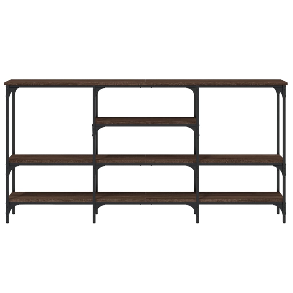 Mesa consola 160x29x80 cm derivados madeira carvalho castanho