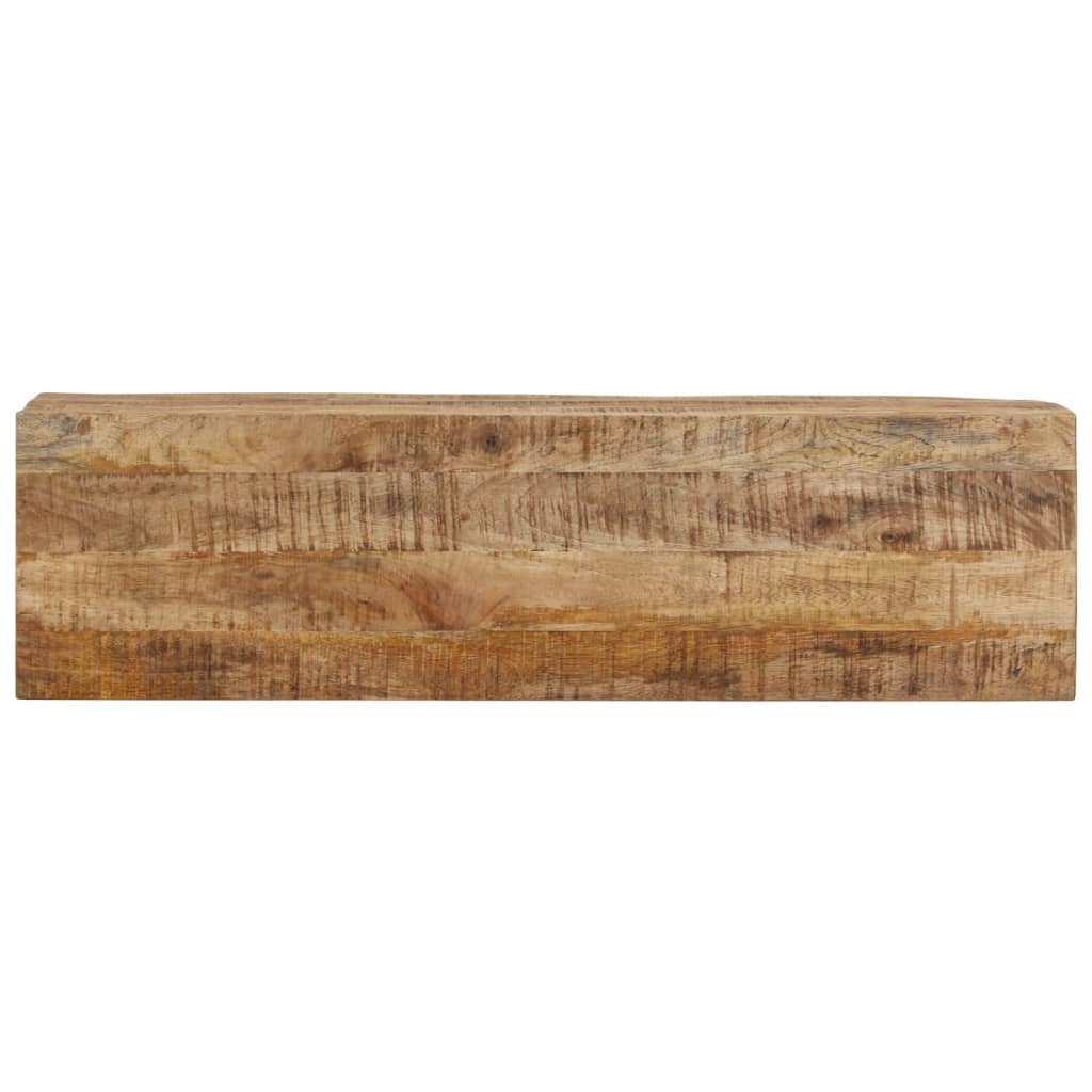 Mesa consola 110x30x75 cm madeira mangueira áspera maciça/ferro