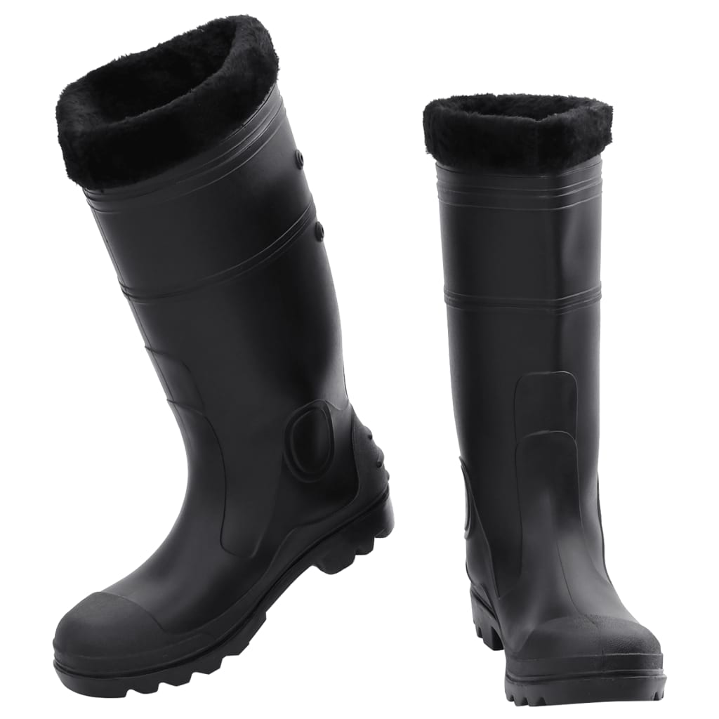 Galochas com meias removíveis tamanho 38 PVC preto