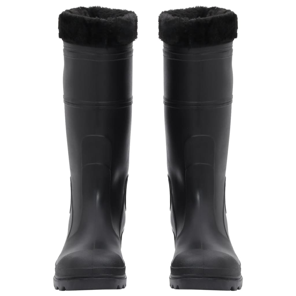 Galochas com meias removíveis tamanho 38 PVC preto