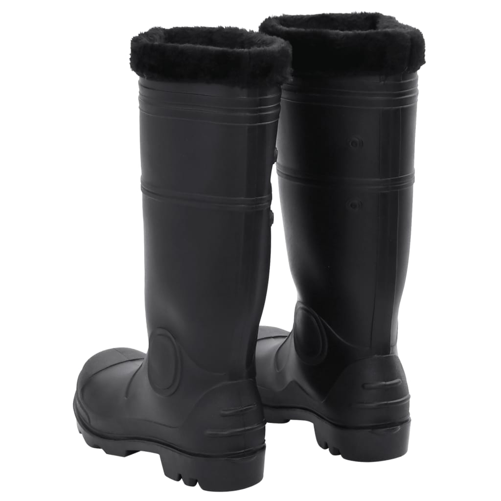 Galochas com meias removíveis tamanho 38 PVC preto