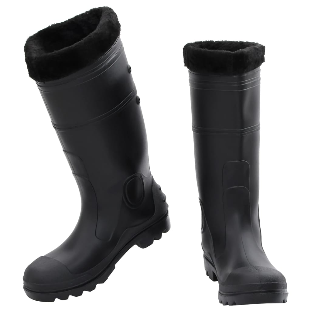 Galochas com meias removíveis tamanho 38 PVC preto