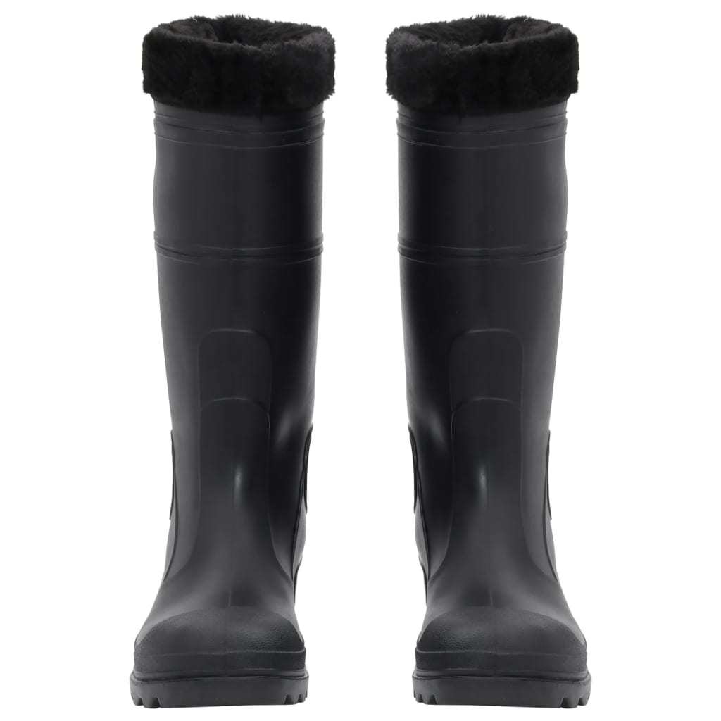 Galochas com meias removíveis tamanho 38 PVC preto