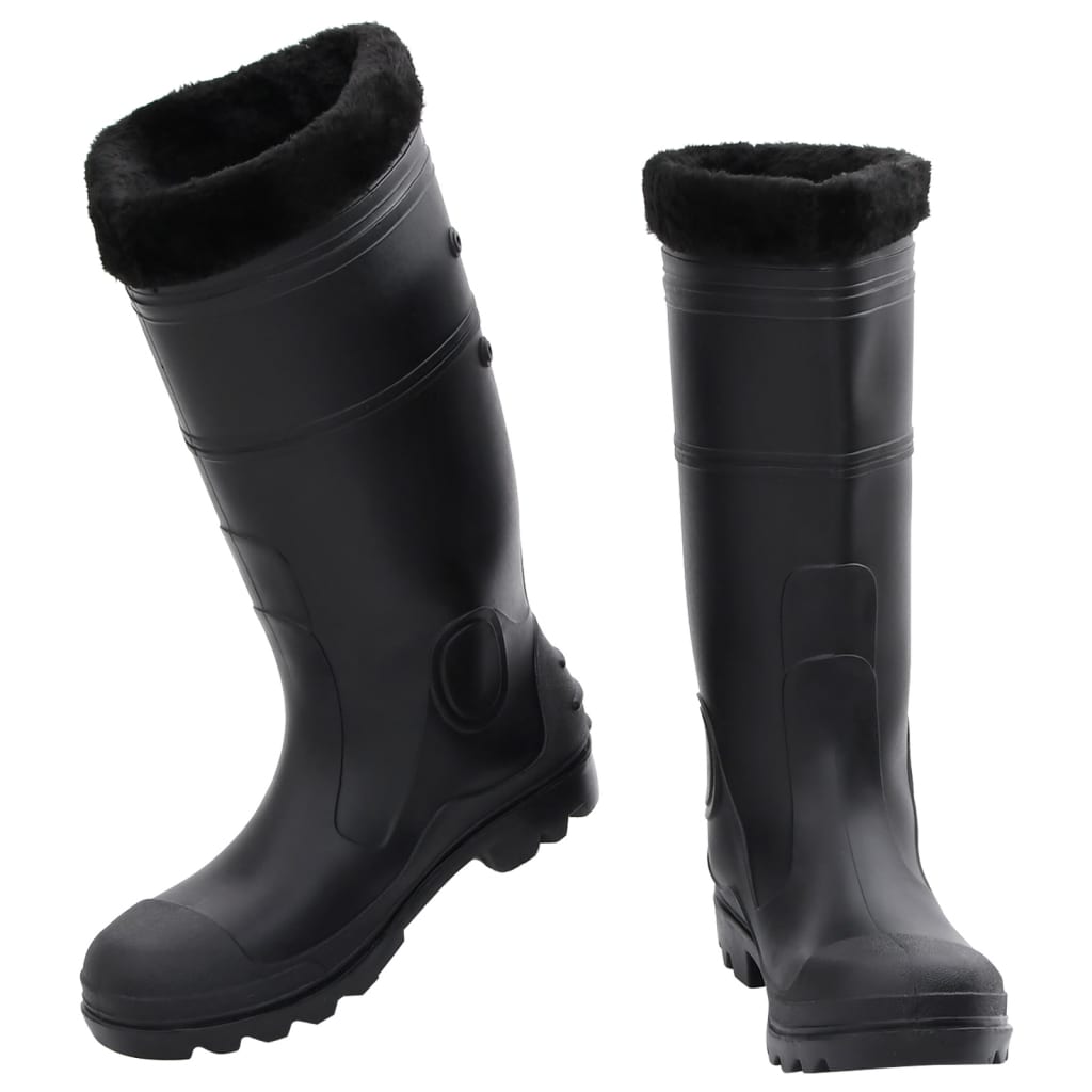 Galochas com meias removíveis tamanho 38 PVC preto