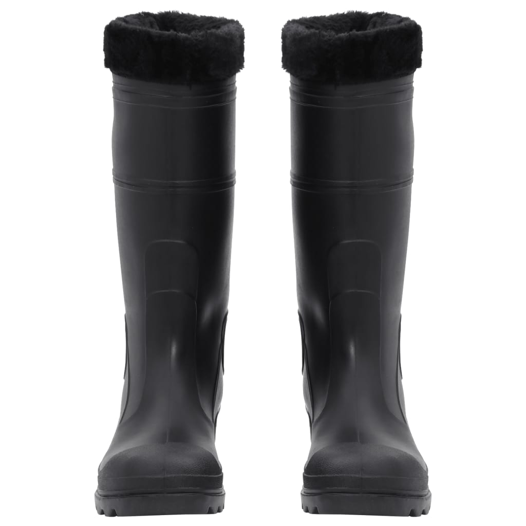 Galochas com meias removíveis tamanho 38 PVC preto