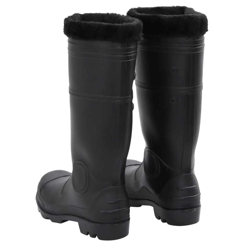 Galochas com meias removíveis tamanho 38 PVC preto