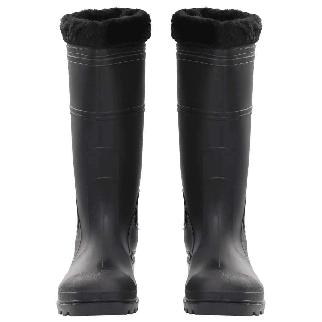 Galochas com meias removíveis tamanho 38 PVC preto
