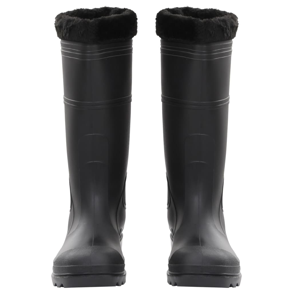 Galochas com meias removíveis tamanho 38 PVC preto