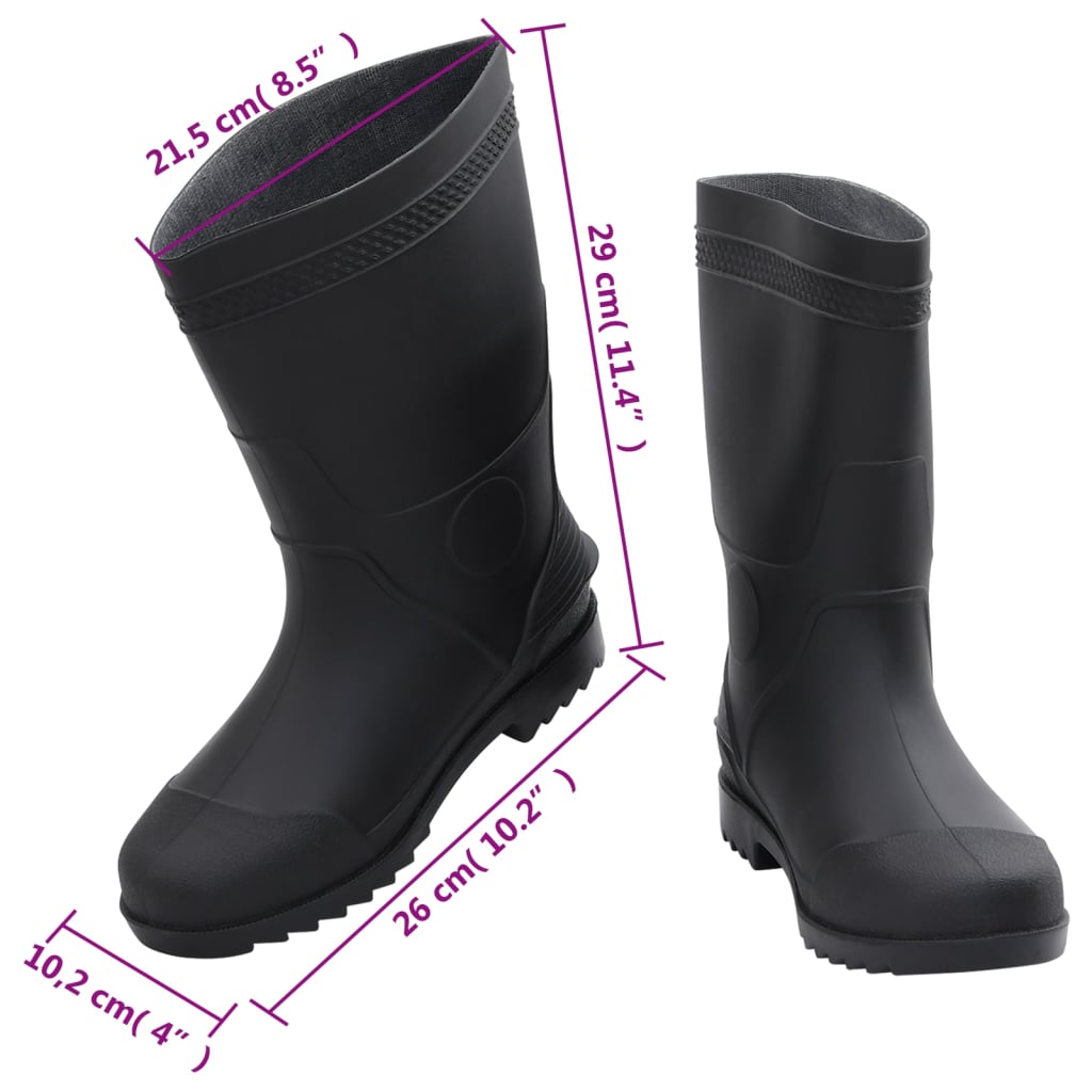 Galochas tamanho 38 PVC preto