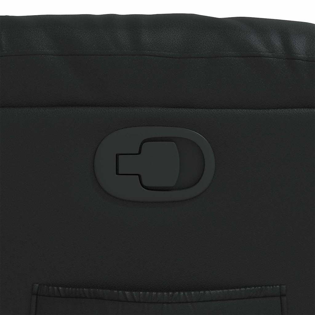 Poltrona reclinável couro artificial preto