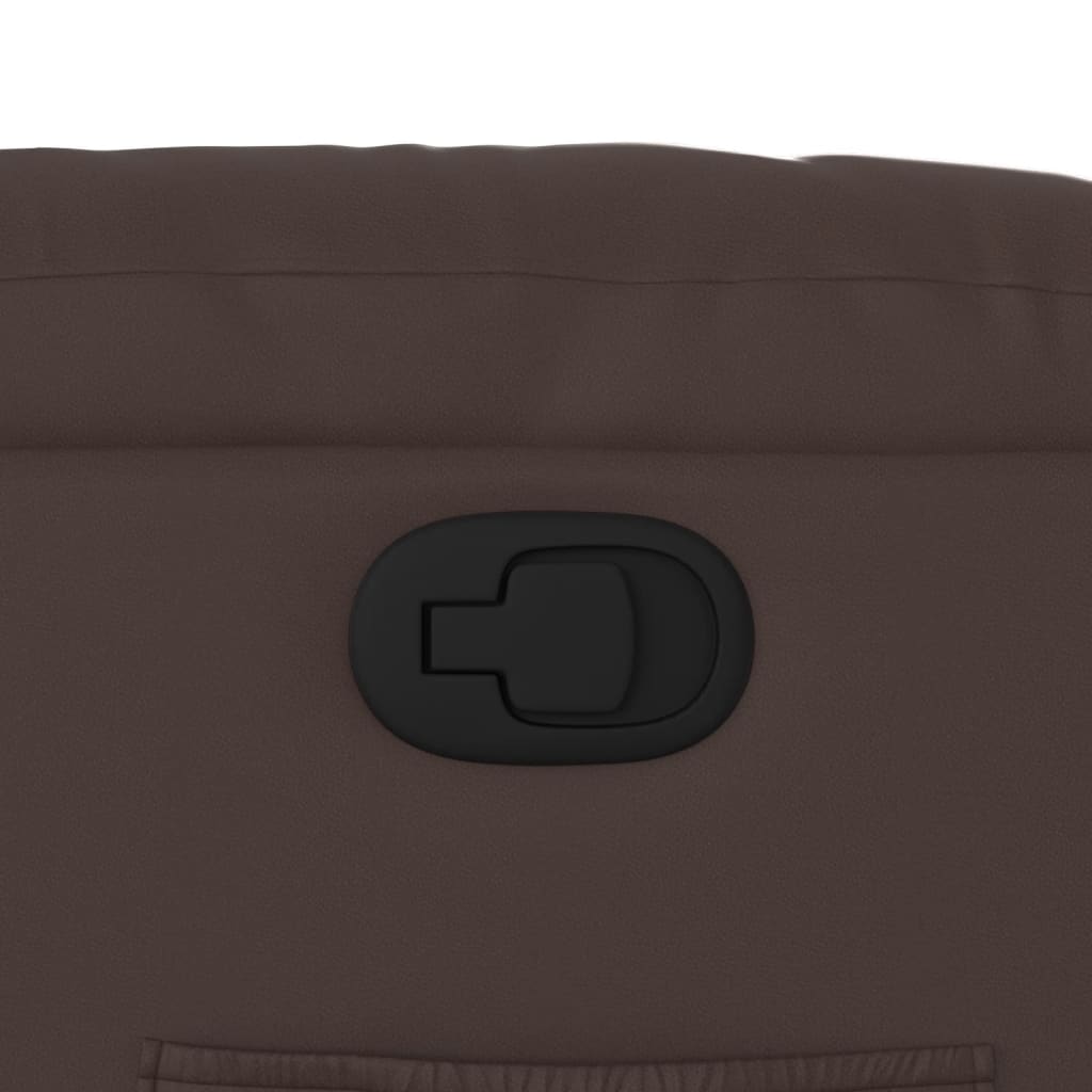 Poltrona reclinável couro artificial castanho