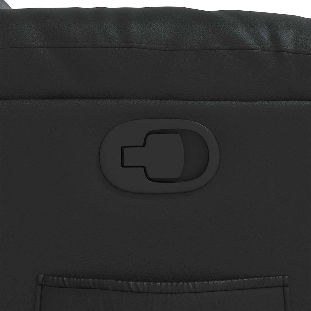 Poltrona reclinável couro artificial preto