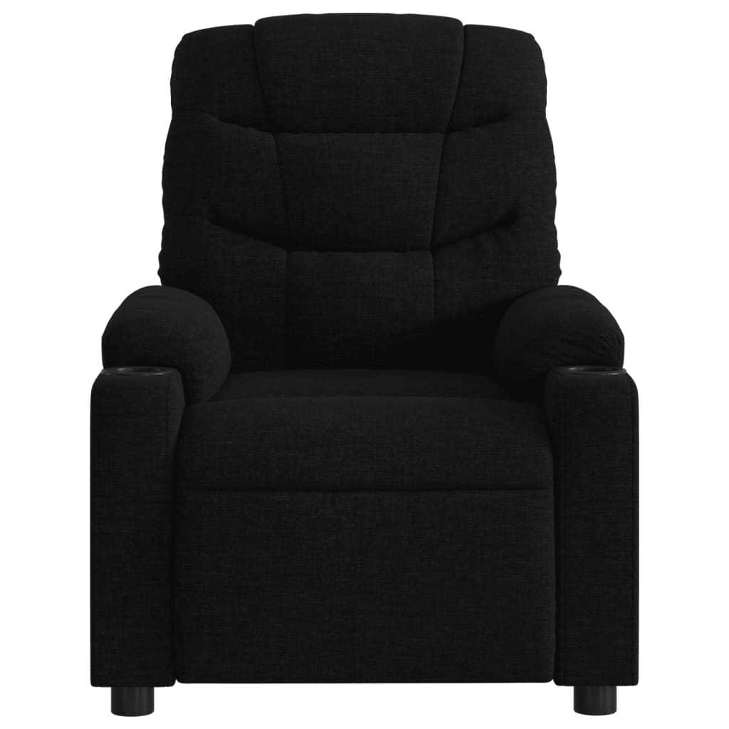Poltrona de massagens reclinável tecido preto