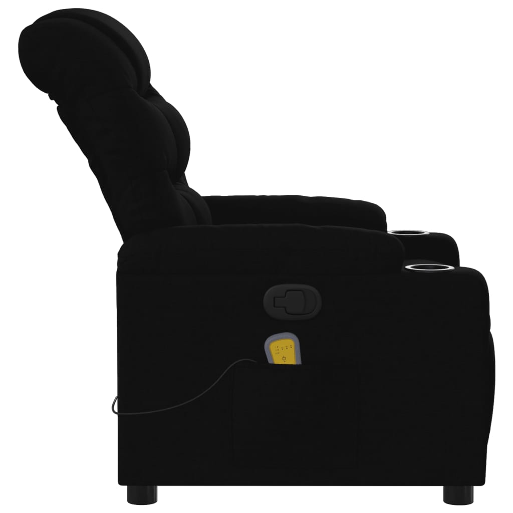 Poltrona de massagens reclinável tecido preto