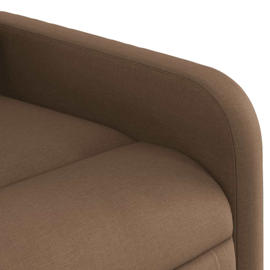 Poltrona de massagens reclinável tecido castanho