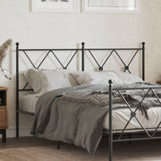 Cabeceira de cama 140 cm metal preto