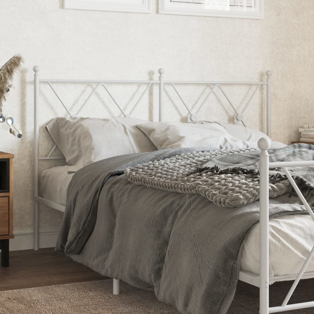 Cabeceira de cama 140 cm metal branco