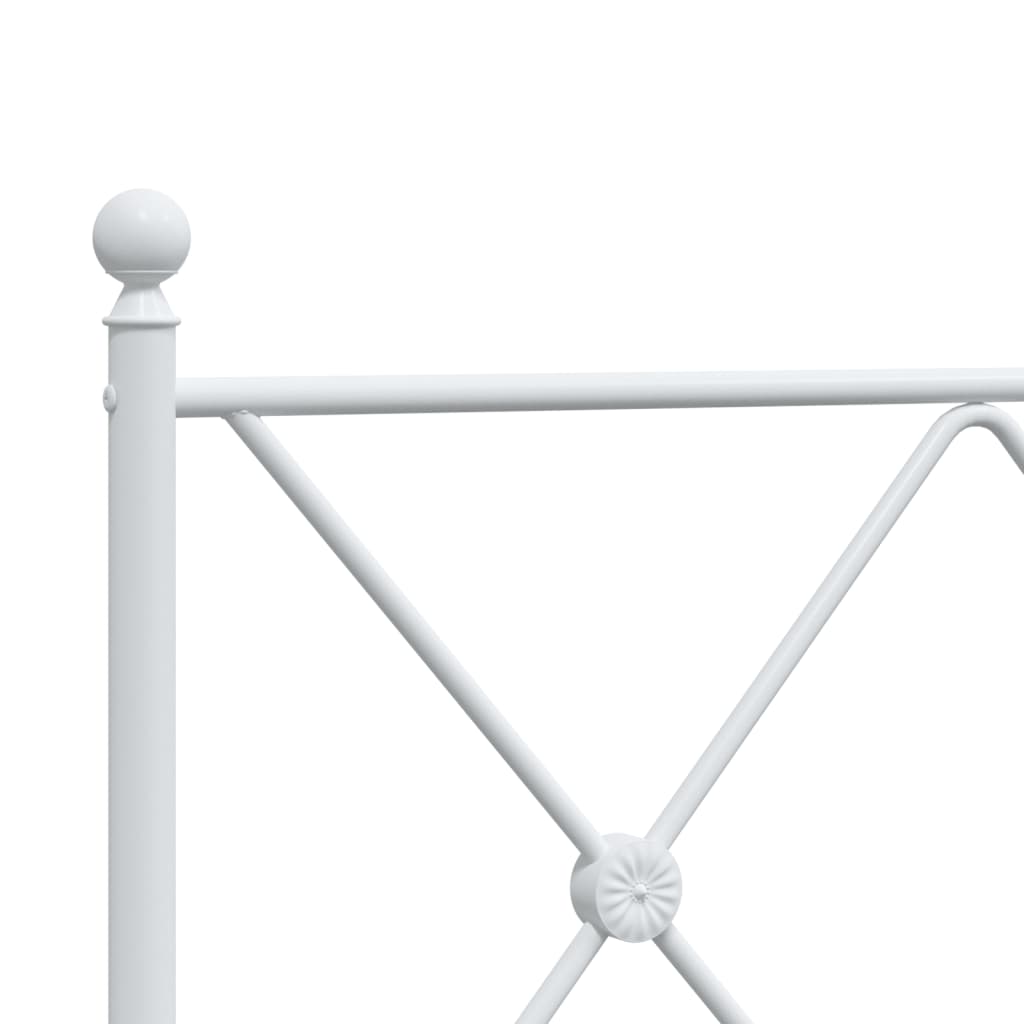 Cabeceira de cama 200 cm metal branco