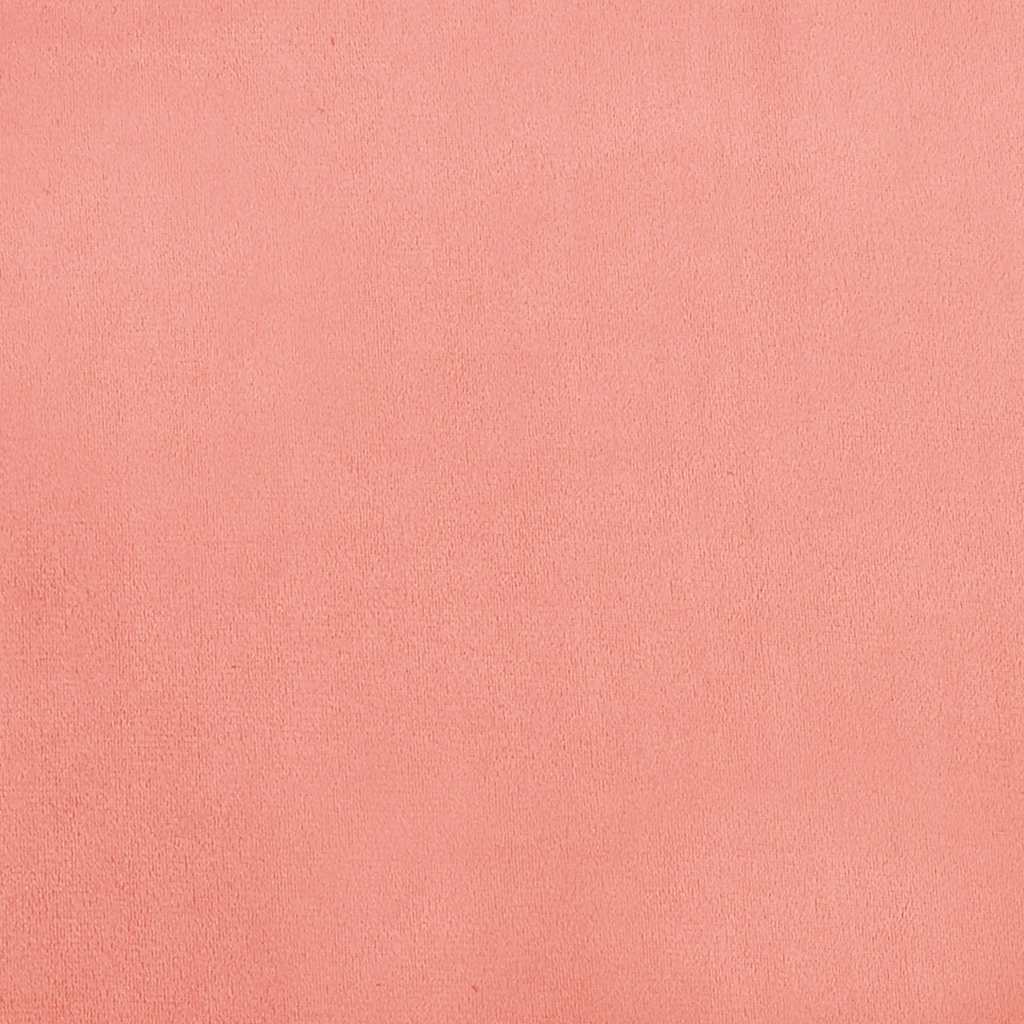Sofá-cama de 2 lugares veludo rosa