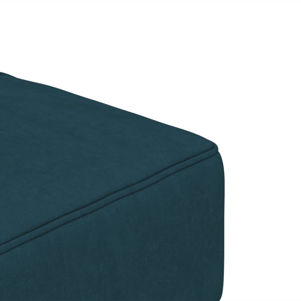 Sofá-cama 2 lugares com duas almofadas veludo azul