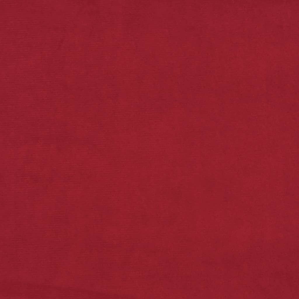 Sofá-cama 2 lugares com duas almofadas veludo vermelho tinto