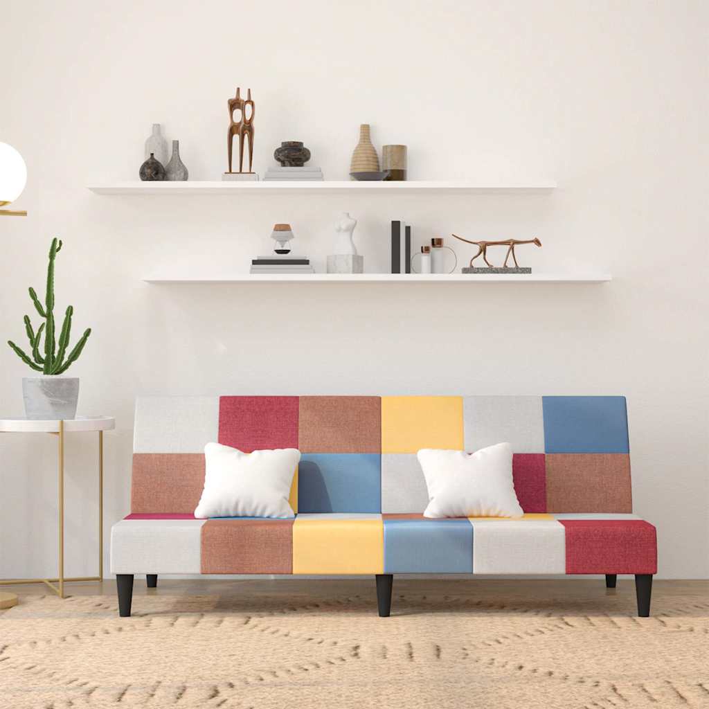 Sofá-cama de 2 lugares tecido