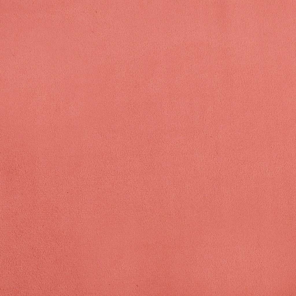 Sofá-cama de 2 lugares veludo rosa
