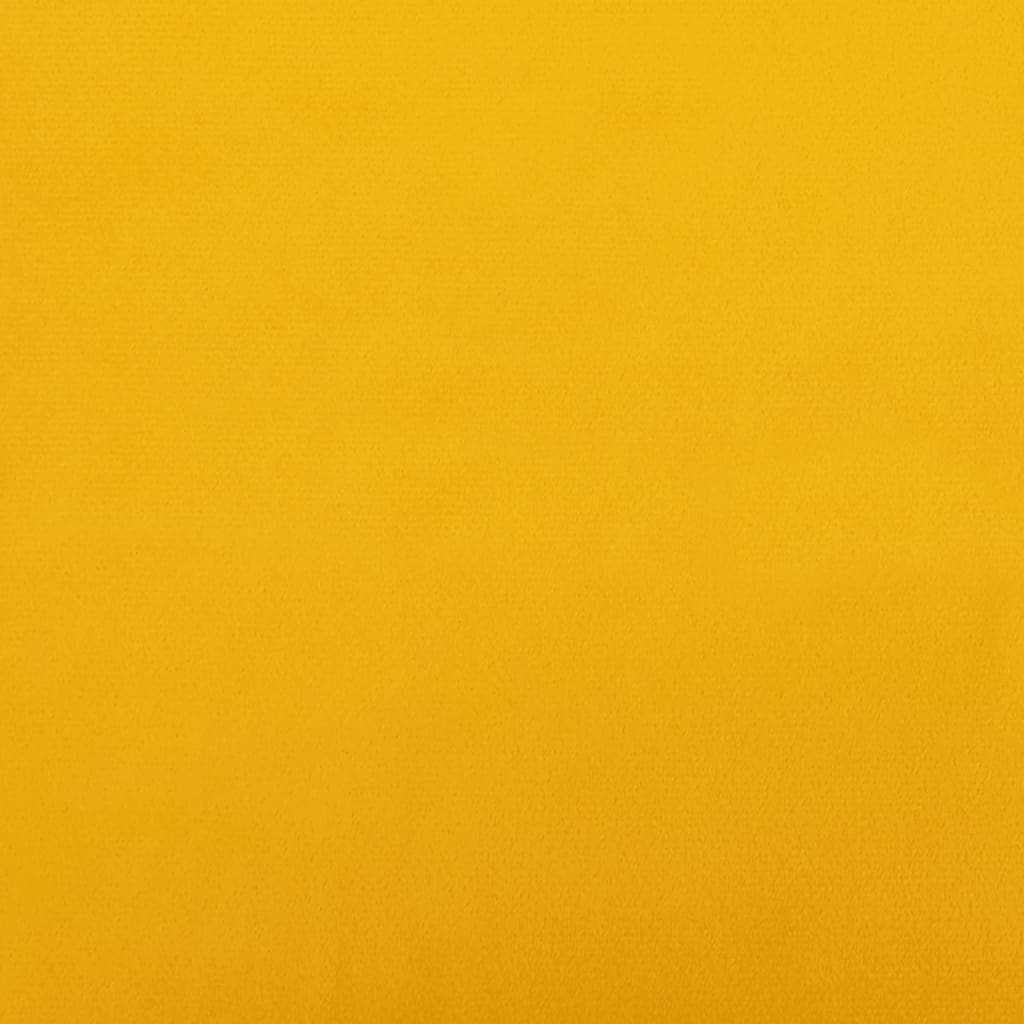 Sofá-cama 2 lugares com duas almofadas veludo amarelo