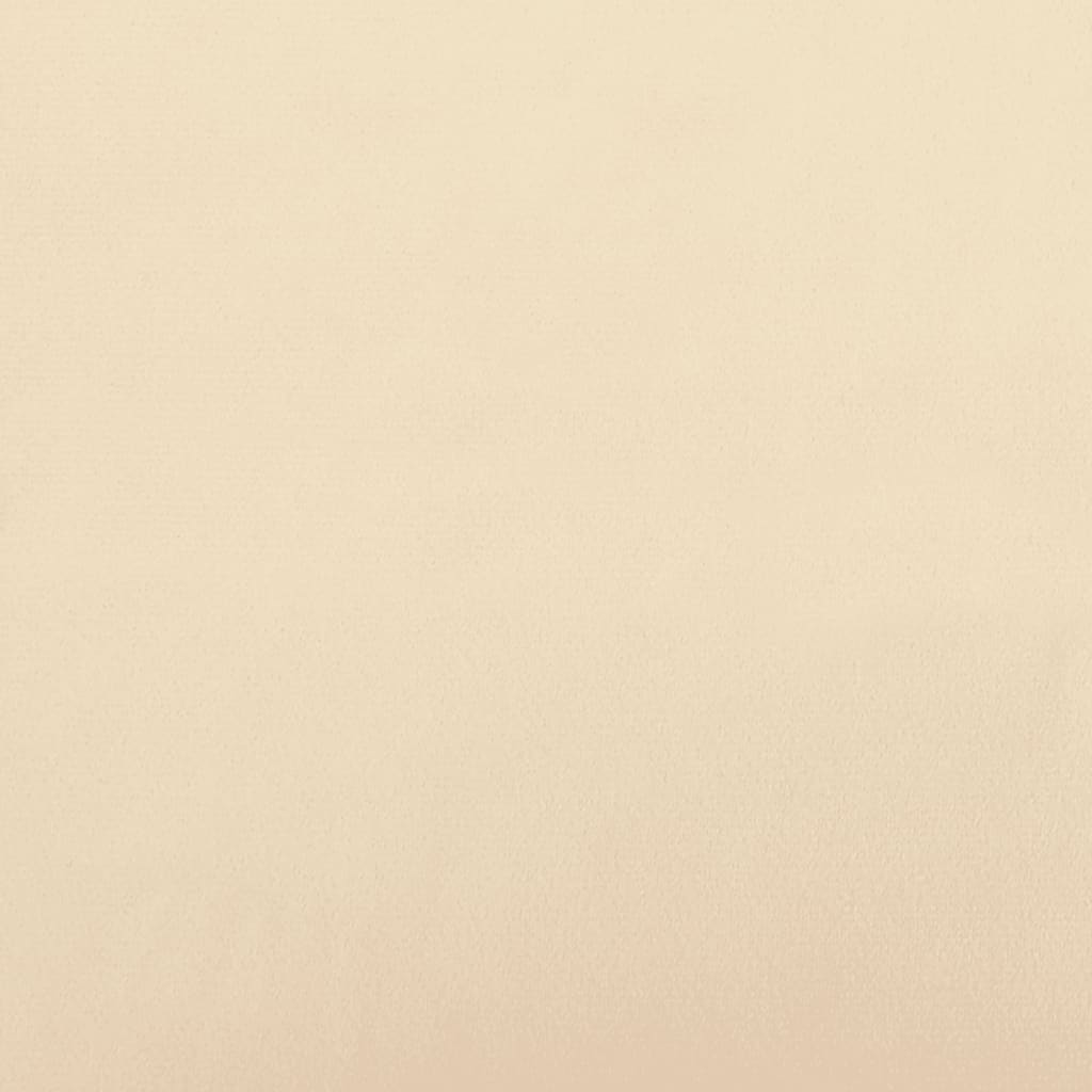 Sofá-cama de 2 lugares veludo cor creme
