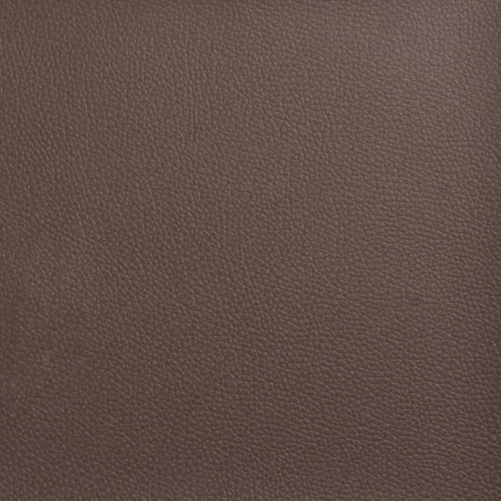 Sofá chesterfield 3 lugares couro artificial castanho