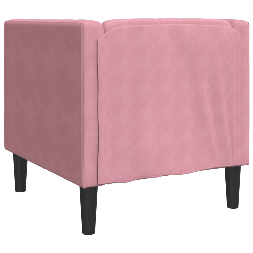 Sofá chesterfield veludo rosa