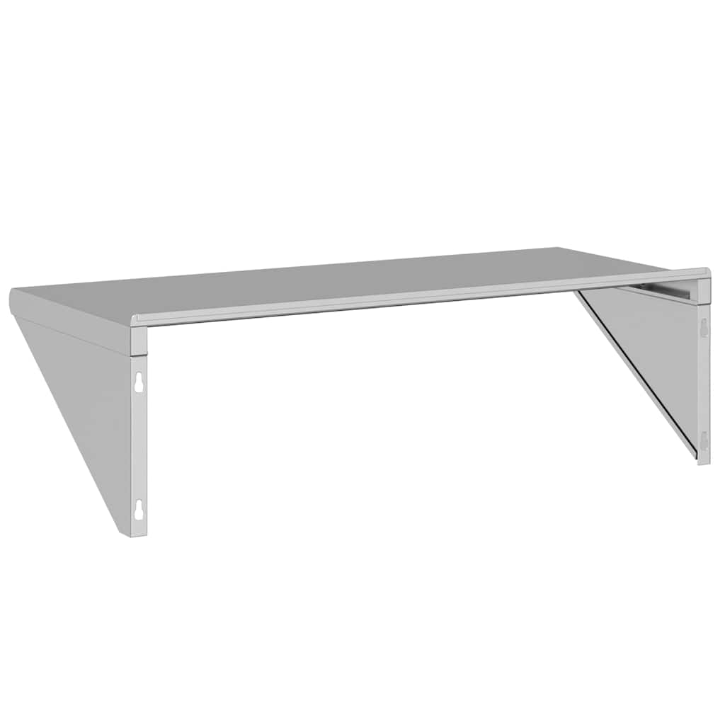 Prateleira de parede 100x45x31 cm aço inoxidável prateado