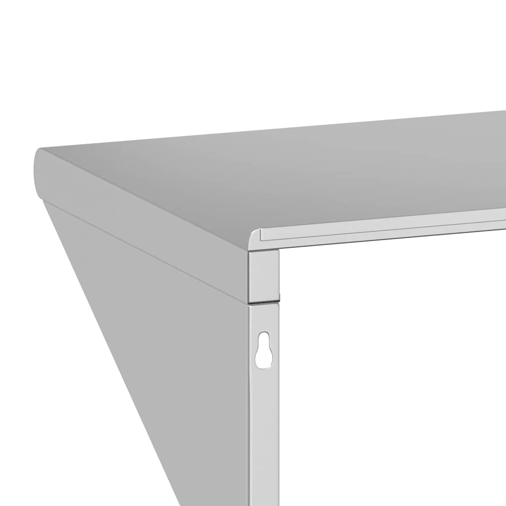 Prateleira de parede 100x45x31 cm aço inoxidável prateado