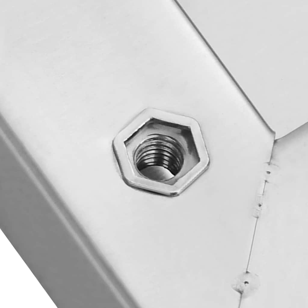 Prateleiras de parede 2 pcs 50x23,5x3cm aço inoxidável prateado