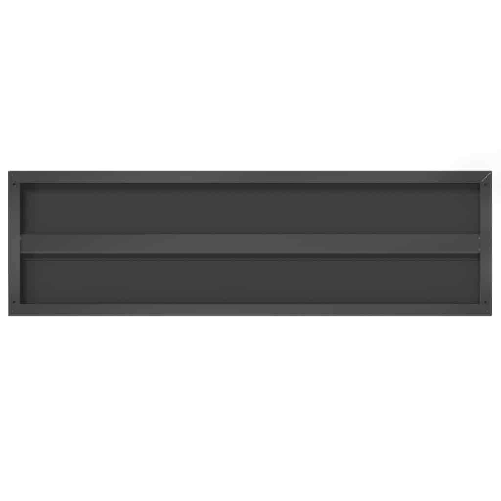 Prateleiras de parede 2 pcs 100x30x3 cm aço inoxidável prateado