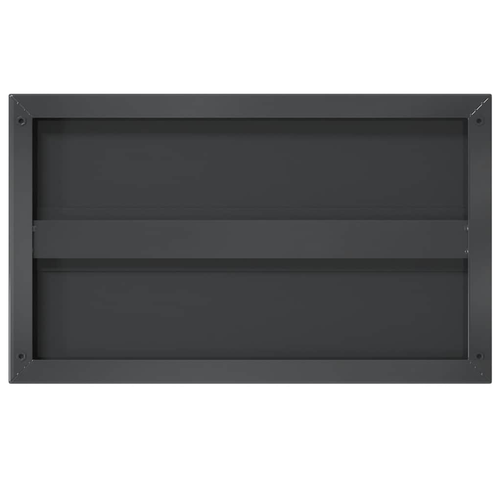 Prateleiras de parede 2 pcs 75x30x3 cm aço inoxidável prateado