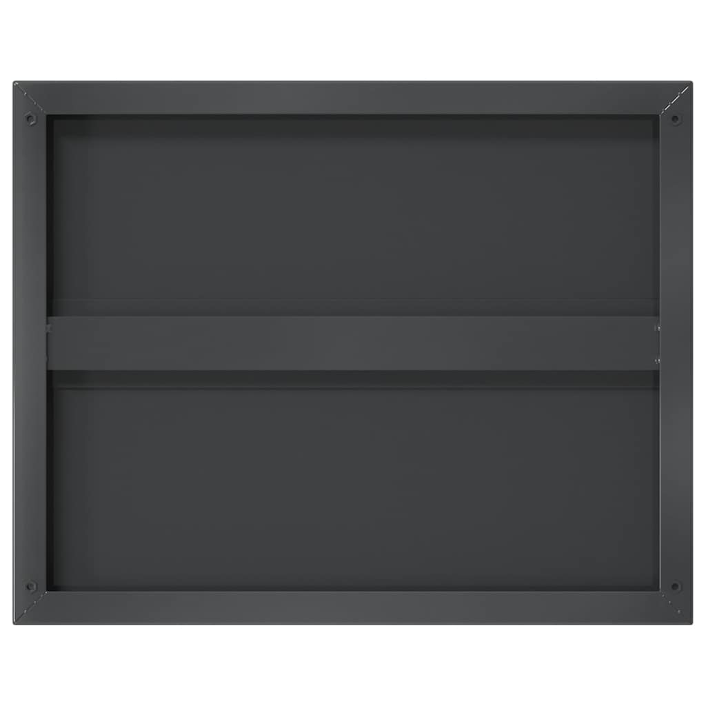 Prateleiras de parede 2 pcs 50x40x3 cm aço inoxidável prateado