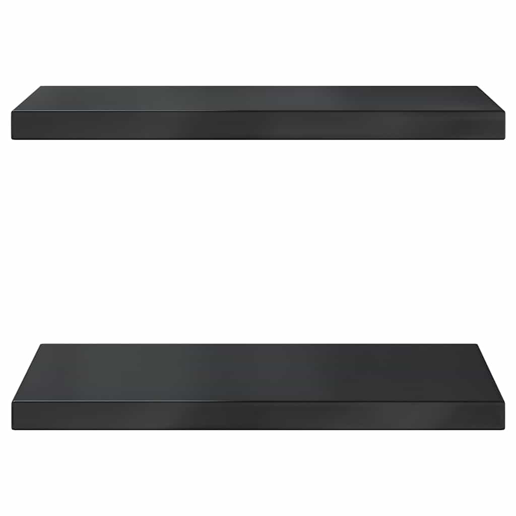 Prateleiras de parede 2 pcs 50x30x3 cm aço inoxidável prateado